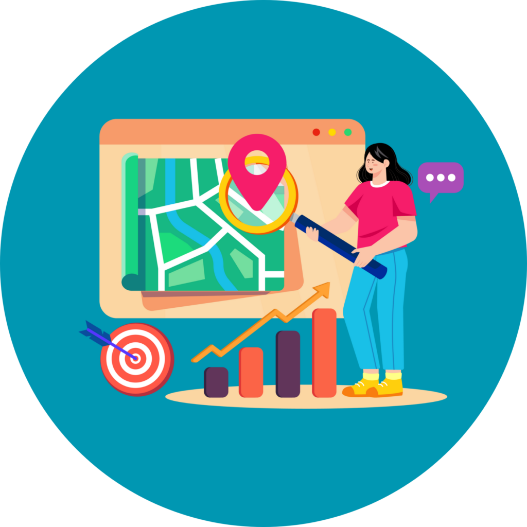 En illustration av Localise arbete med synlighet på Google.