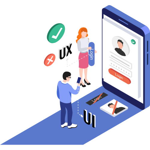 Vi på Localise arbetar med user experience (UX) på en kunds webbplats. 